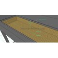 Профессиональный мангал 2140х515 мм с кирпичом