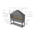 Профессиональный мангал 2140х515 мм с кирпичом